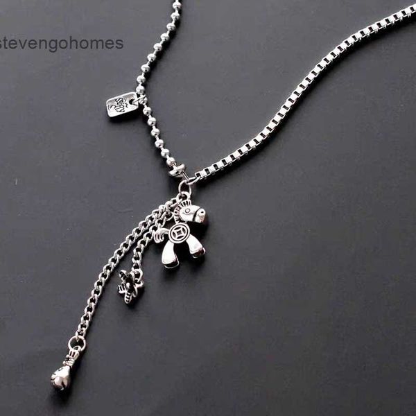 

sweater luxury money light necklace trend pony long titanium steel chain simple hip hop cool accessories, Silver