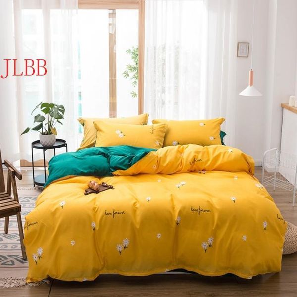 

home bedding set yellow flower 3/4pcs bed set black&white stripe bedding leopard bed linen flat sheet 2021 spring home