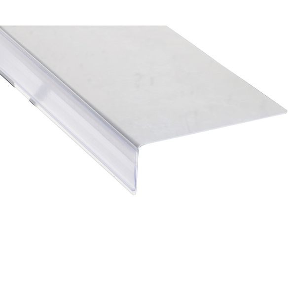 

clear pvc moveable supermarket glass mounting shelf price label talker holder clip holders