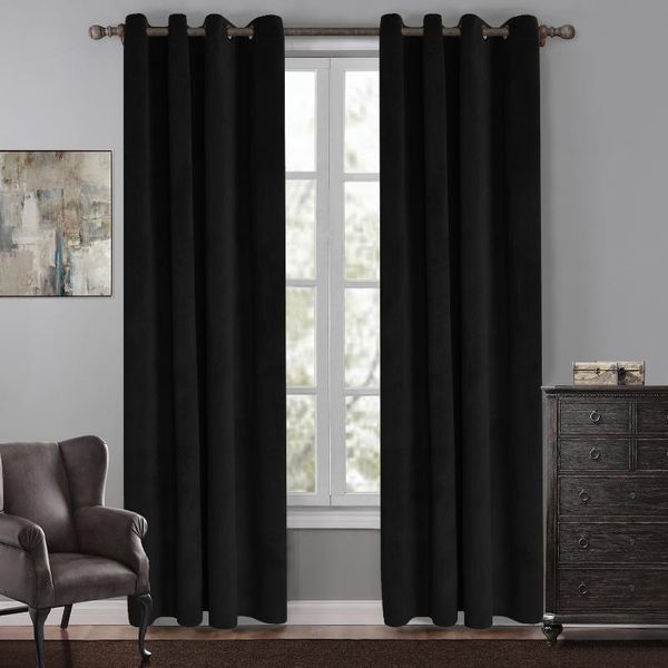 

curtain & drapes luxury modern red velvet curtains for living room bedroom european thick gray window home decor customization