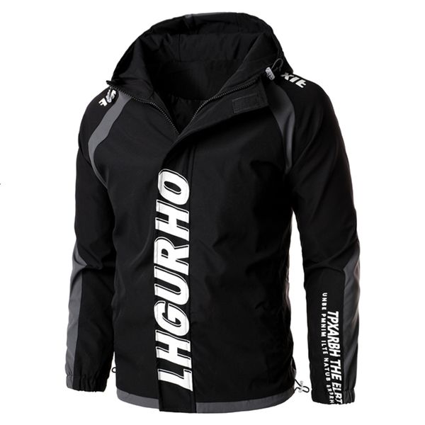 

2021 new new mens casual hooded pilot coat fashion hoodies korean style male jacket autumn outerwear men clothing ev9g, Black