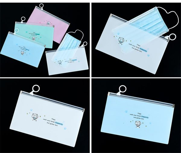 

4pcs/lot facemask bag portable holder fashion face cover masks storage case save mask boxes caja para guardar