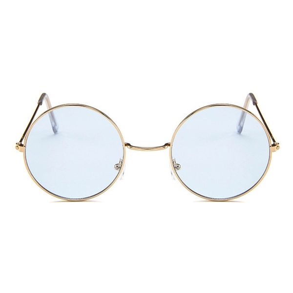 

fishing fashion new 2020 round sunglasses women vintage metal frame pink yellow lens colorful shade sun glasses uv400