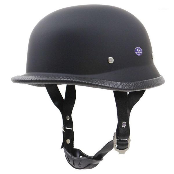 

dot approved open face half abs helmet wwii style matte black german motorcycle half helmet chopper biker pilot capacete1