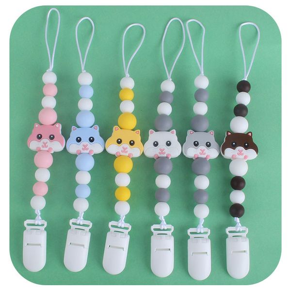 

pacifier holders plastic baby comfort silicone hamster anti drop chain