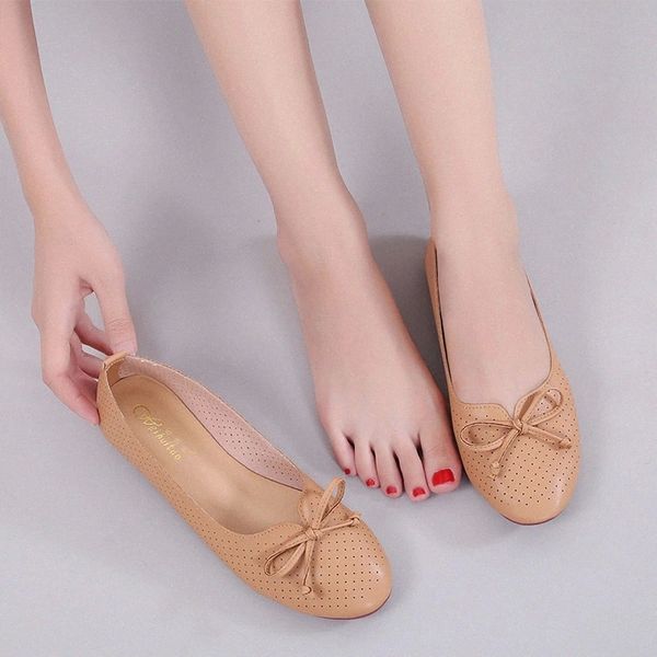 

Womens Air Mesh Flat Shoes Ladies Fashion Bow Slip On Flats 2018 Summer Sweet Breathable Hollow Lazy Loafers Female Footwear #Ah6H