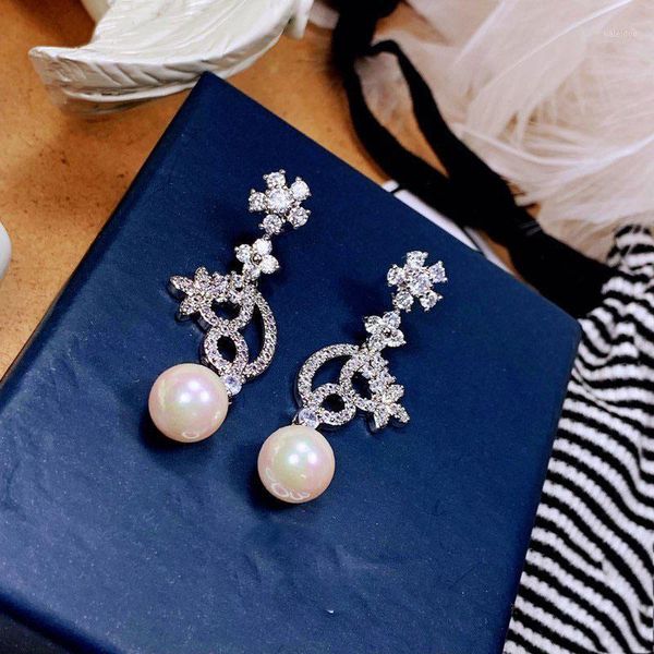 

dangle & chandelier pearl pendant earrings jewelry earring for women wedding engagement fashion christmas party gift 86791, Silver