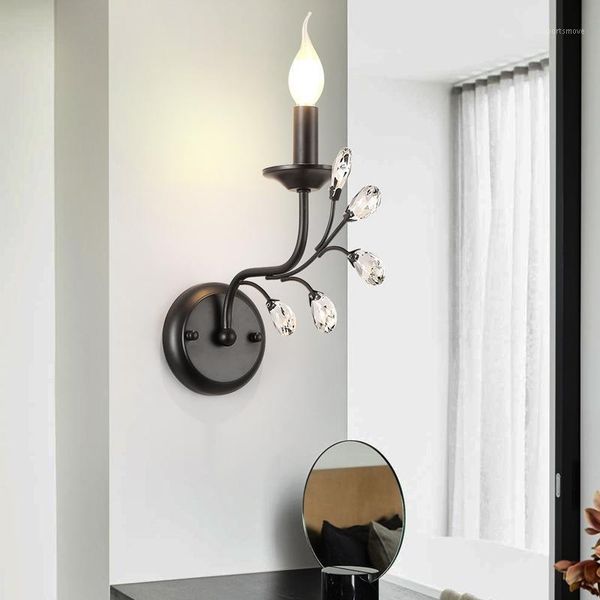 

wall lamp home decoration crystal light retro led sconce bedside fixture bedroom bathroom aisle cafe bar el fixture1