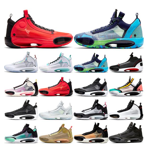 

2020 xxxiv mens basketball shoes 34 jumpman bayou boys black cat blue void crispy infrared red orbit sports sneakers trainers fashion