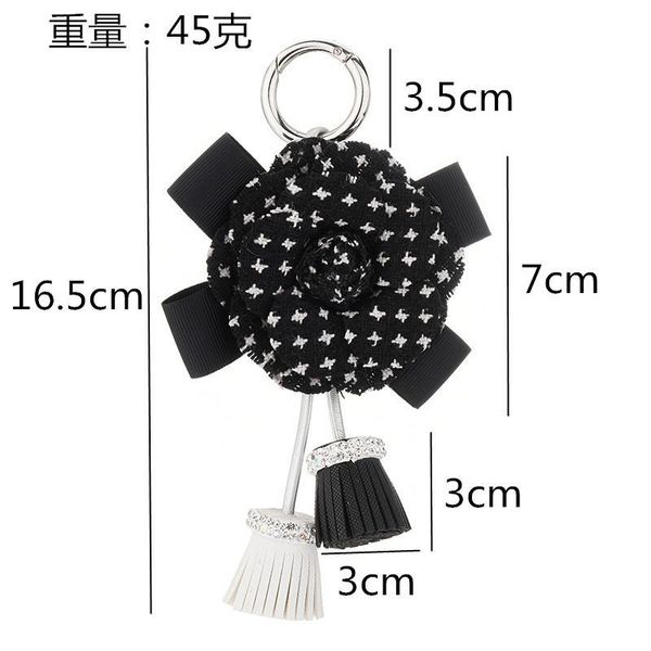 

fashion rose with tassel keychain gifts for women llaveros mujer car bag accessories keyring holder jewelry accessory eh342 h bbyyni, Silver