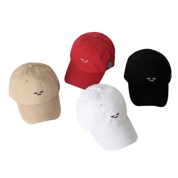 

korean version little expression embroidery cute curved brim baseball summer lovers leisure outdoor cap, Blue;gray