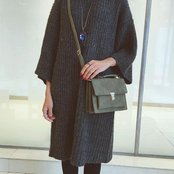 

women's handbag autumn scrub brief handbag shoulder bag messenger bag fashion all-match