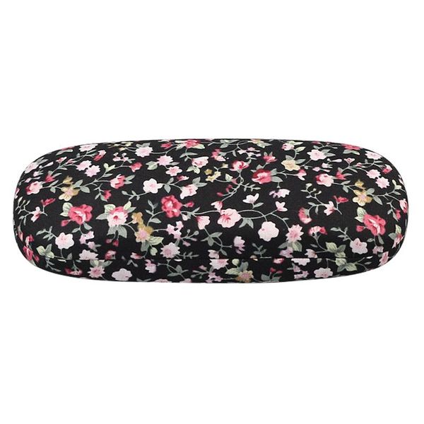 

sunglasses floral printed soft liner lightweight anti scratch fashion protable storage box eyeglass case cotton linen rectangle, Silver