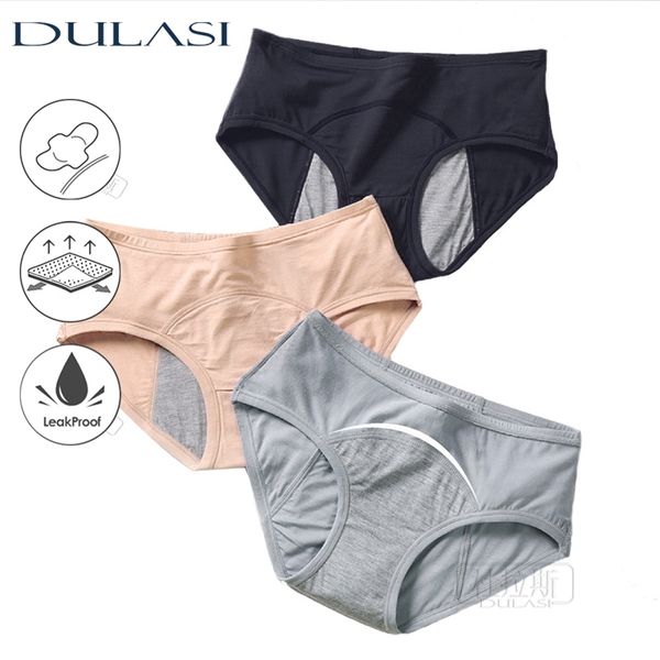 

menstrual panties leakproof women moon pants cotton underwear breathable briefs waterproof lingerie incontinence undies dulasi 201112, Black;pink