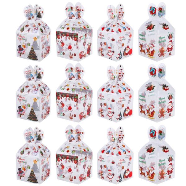 

12pcs cartoon gift boxes gift holders festive candy boxes for decor apple
