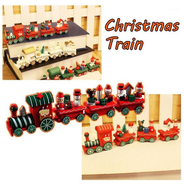 

christmas decorations wooden mini train decor xmas kids gifts decoration for home year children gifts1