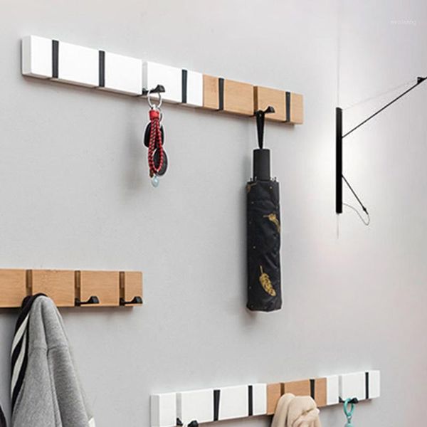 Ganchos trilhos de moda nórdica decoração de casa nailless casaco dobrável rack rack de salão da porta de chapéu de chapéu de chapéu para cabide cozinha parede de parede de parede de parede