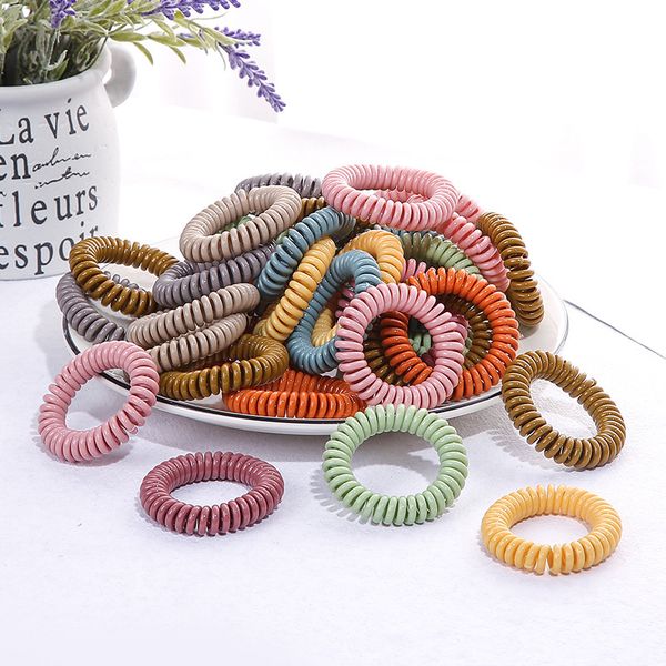 

phone line hair ring ball head base headband ultra-stretch durable does not damage hair rope sweet simple ins hairband, Brown