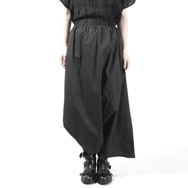 

2021 new men's clothing hair stylist gd fashion personality designer asymmetrical swing leg pants plus size costumes, Black
