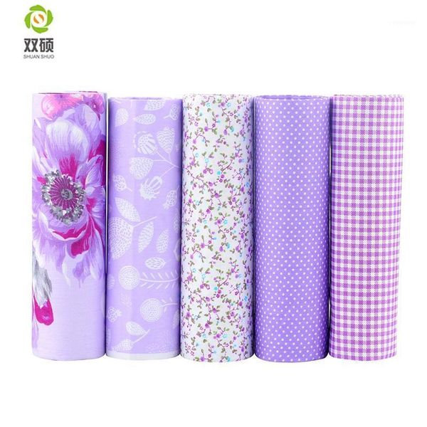 

new purple floral patchwork cotton fabric fat quarter bundles needlework textile sewing fabric for bags clothes 40*50cm a2-5-21, Black;white