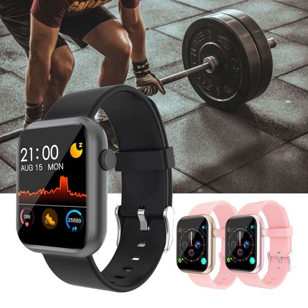 

p9 android ios, waterproof smart watch for men women to control heart rate, blood prsure and sleepjk
