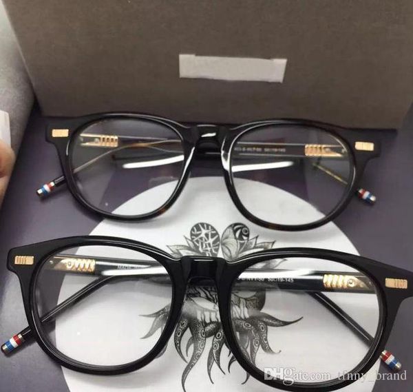 

new optical glasses frame tb403 50-19-145mm plank round sunglasses frame eyeglasses tb-403 women men eyewear myopia frames with original box, White;black