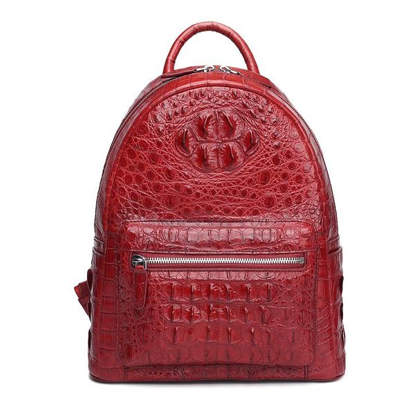 

2020 new 100% crocodile leather shoulder pack backpack