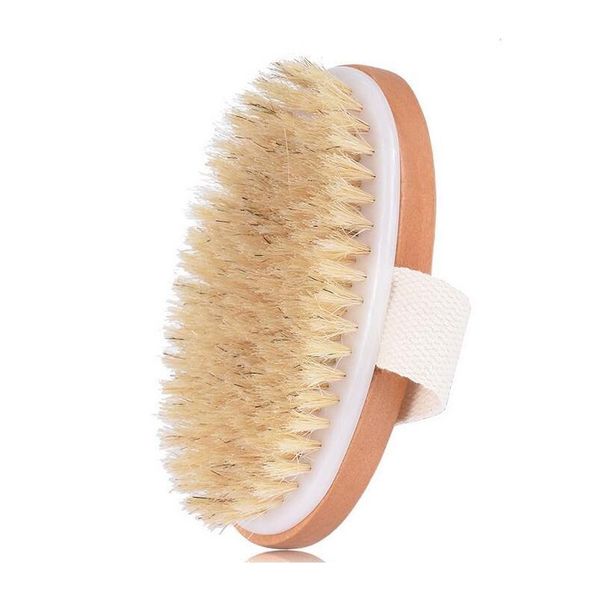 

wooden oval bath brush dry skin body natural health soft bristle massage bath shower bristle brush spa body brush without handle