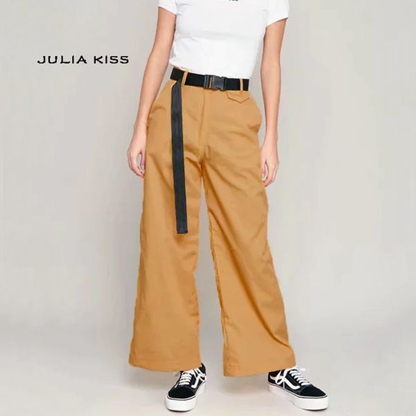 

women wide leg pants with chain detail, Black