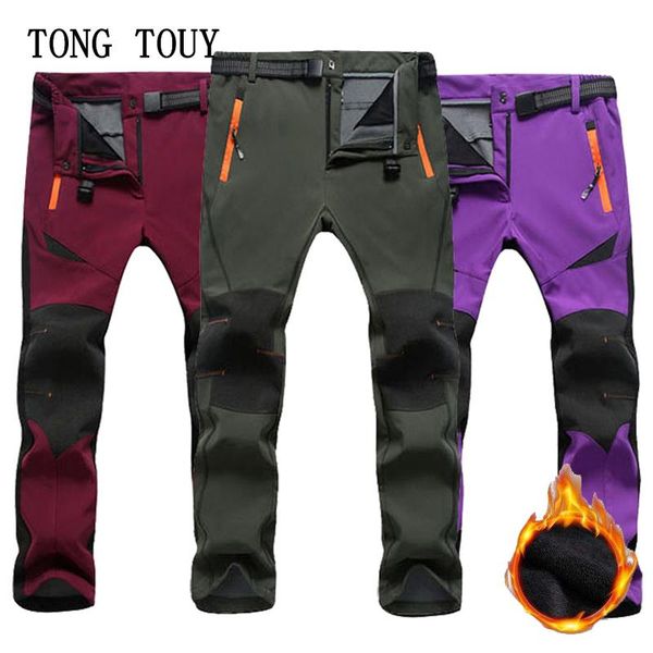 

autumn winter waterproof windproof tactical pants men women outdoors stretch softshell fleece pants mens sports plus size m-4xl, Black;green