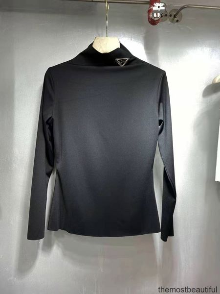 

women's blouses & shirts women high necks long sleeves sweatshirt for lady slim style with budge neck yoga shirt thin material tees uy, White