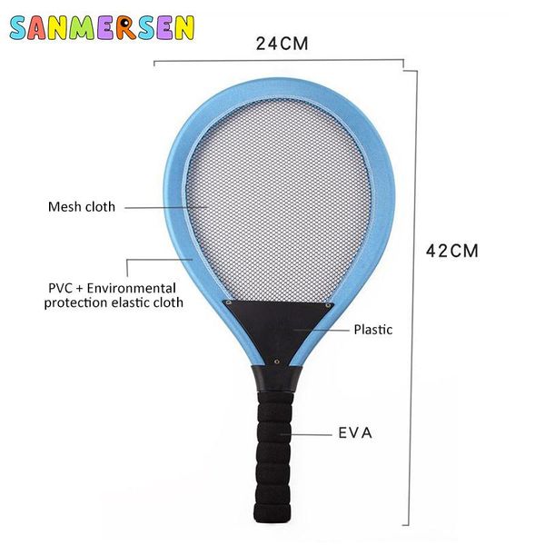 

2 in 1 badminton tennis racket educational non toxic safety garden parent child game kids play ball beach outdoor sports toy set wmthwo