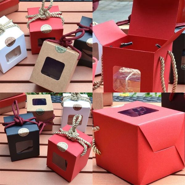 

packing boxs window universal kraft paper carton honey jam scented tea brown sugar many colour gift box factory direct selling 0 8mzb p1