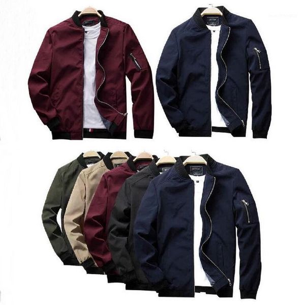 

men's jackets 2021 men's bomber zipper jacket male casual streetwear outwear slim fit pilot coat men clothing plus size 4xl1, Black;brown