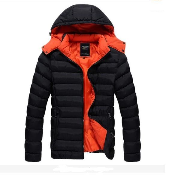 

wholesale- tfgs 2016 men winter down coats men's cotton outerwear large size m-xxl super warm hooded design man thick jacket1, Black