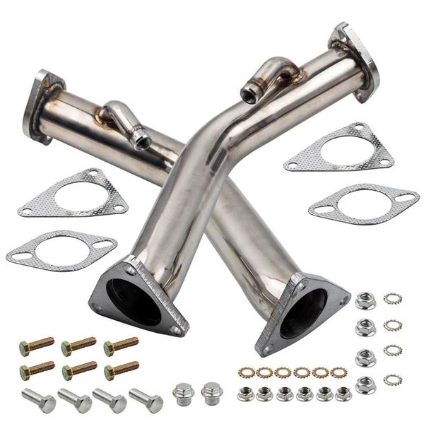 

2pcs steel turbo downpipe exhaust pipes for 370z z34 g37 3.7l 2009-2020