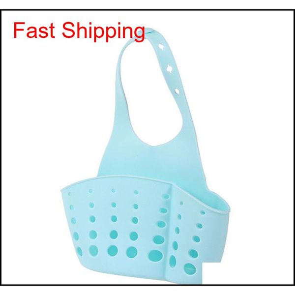 

kitchen hanging drain basket organizer adjustable buckle sink holder shelf gadget storage bag shelving rack faucet s qylyth bdesports