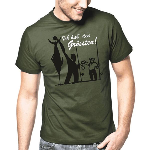 

new fashion print tee shirt for male ich hab' den grossten angler shirt angler custom design t shirts sport hooded sweatshirt hoodie