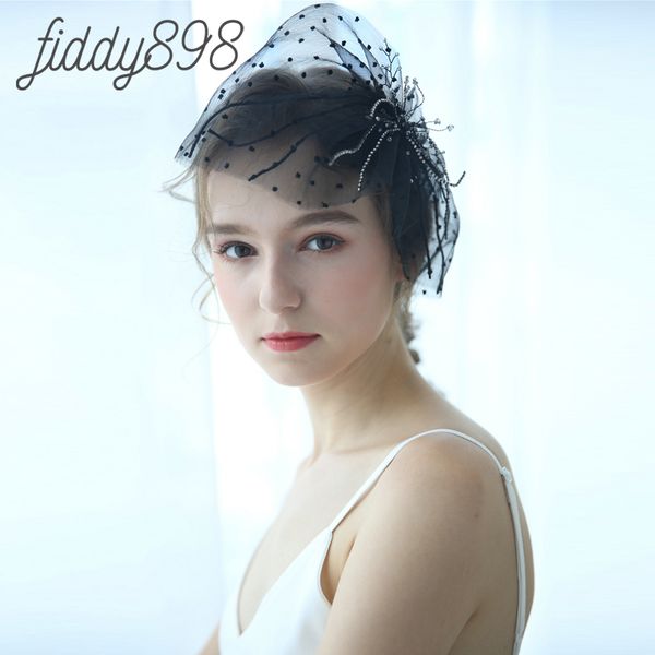 

elegant black lace women hair clip rhinestone prom bridal wedding hair accessories headwear accesorios mujer tocado novia, Golden;silver
