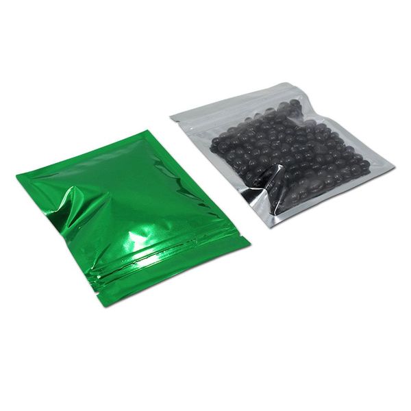 

100 шт. лот 10.212.7 см очистить фронт красочные алюминиевые фольги zip lock упаковочная сумка майлар пластиковая молния чехол для закуски r