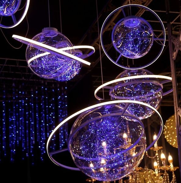 

ezkyn new space planet chandelier acrylic starry sky ball wedding venue props chandelierlayout props chandelier decorations ophhp