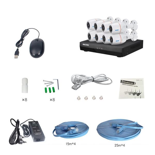 

escam pnk805 1080p 8ch poe nvr security system kits ir from asmile