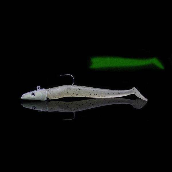 

1pcs soft bait 11cm/10g with jig head single hook soft fishing lure for pike bait swimbait sinking jigging sea fishing peche sqcscl