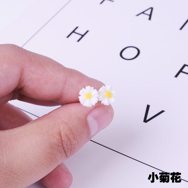 

doreenbeads new fashion colorful rose chrysanthemum flower plastic stud earrings set for women party club earrings jewelry1set
