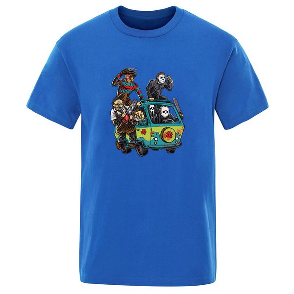 

summer solid color horror movie theme park jason clown saw halloween crew neck sport hooded sweatshirt hoodie men t shirt