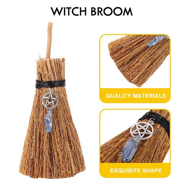 

дети witch broom реквизит креативный witch broom подвеска хэллоуин метла украшение прекрасные партии реквизит хэллоуин shaped wrhome декор b