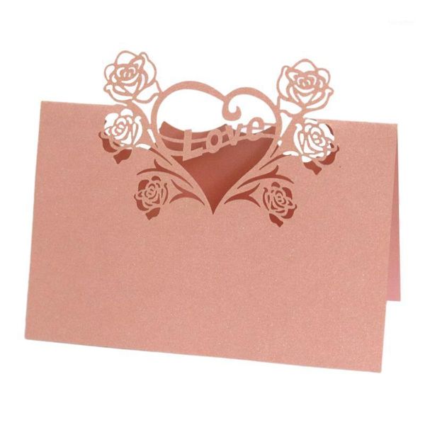 

50 pcs decoration number name party love heart paper solid seat wedding birthday place cards table holder hollowed out vintage1