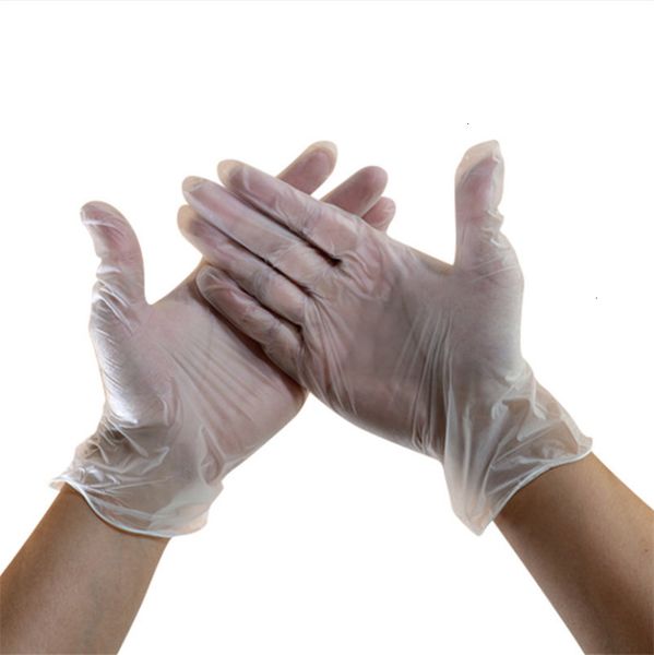 

factorymu1j100pcs/lot disposable pvc plastic waterproof m transparent s l xl 4 size home cleaning gloves dhl dateclub