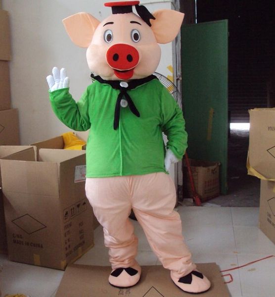 2019 Venda direta da fábrica Character Pig Mascot Costume dos desenhos animados Adulto Tamanho