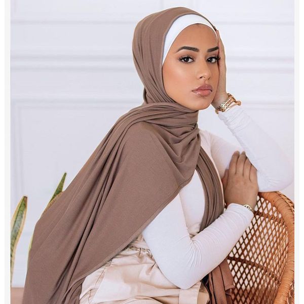

multicolor soft cotton muslim headscarf instant hijab jersey scarf femme musulman hijabs islamic shawls and wraps head jllied